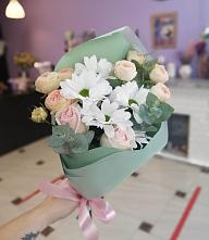 Букет милый в Фалёнки Букет цветов из: Хризантемы и Розы в Фалёнки